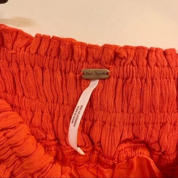 Free People Orange Red Hooked on You Halter Top Skirt Co-ord 2-Piece Set - Picture 11 of 12